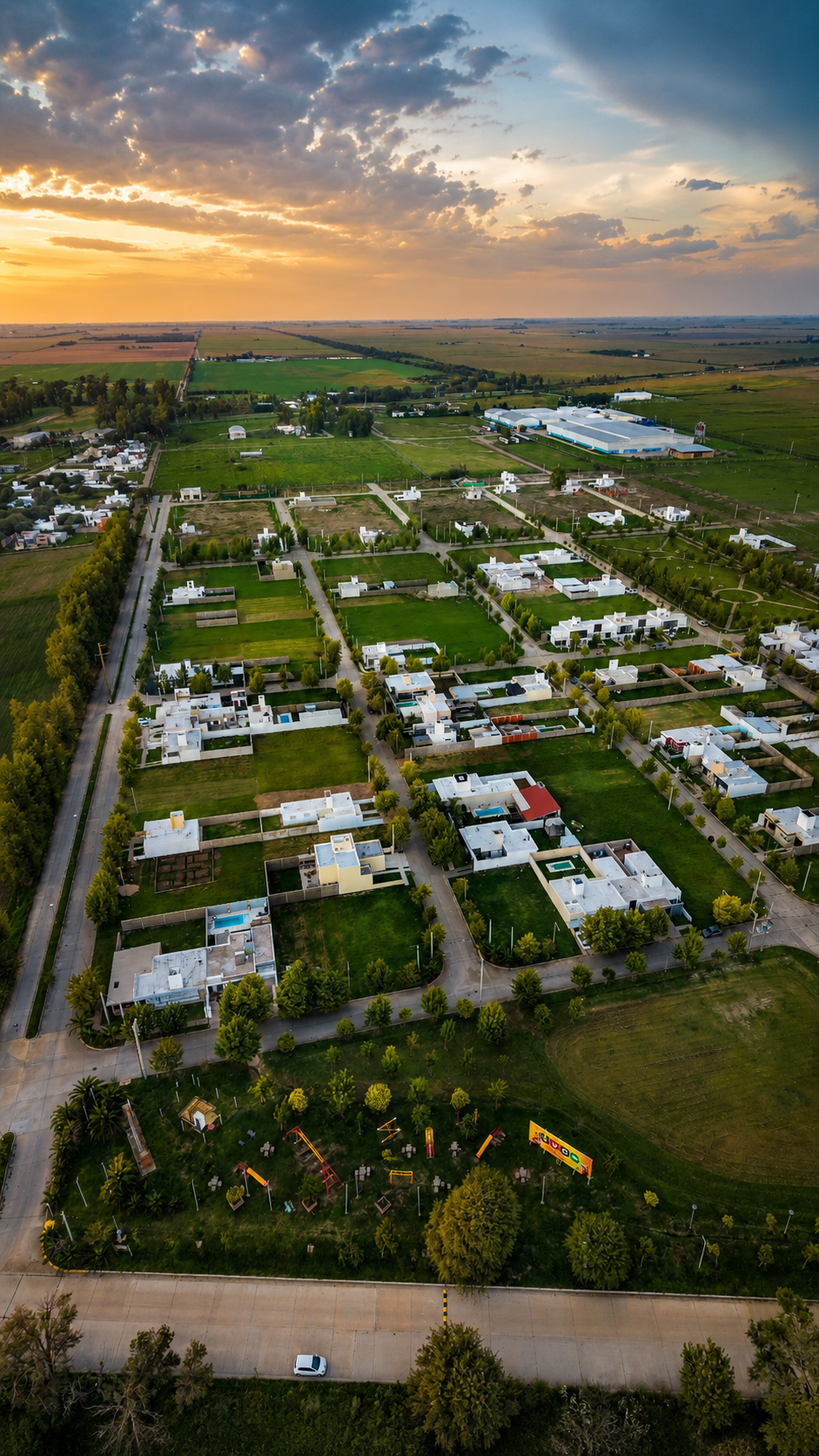 Vista aérea de Solares de Villa en Villa del Rosario